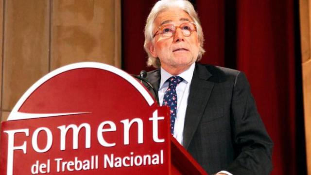 Josep Sánchez Llibre, presidente de Foment del Treball, durante un acto público / CG