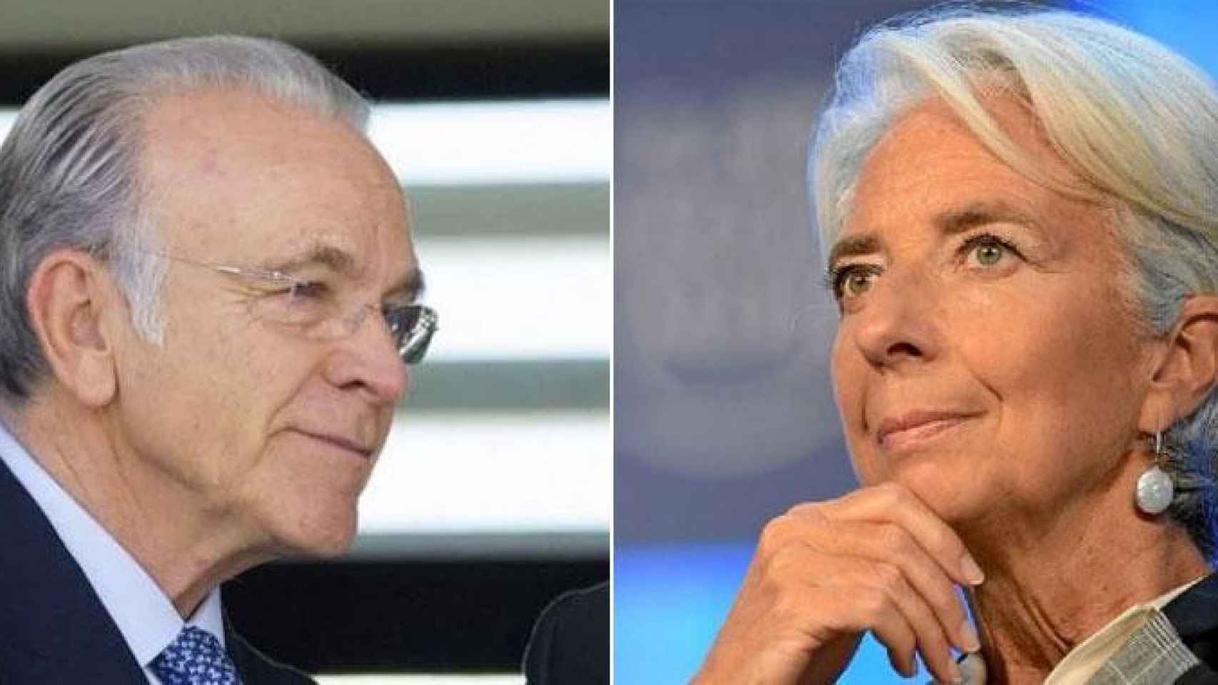 Isidre Fainé y Christine Lagarde / FOTOMONTAJE CG