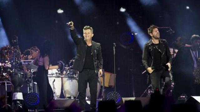 El cantante Alejandro Sanz durante el concierto de Madrid / EFE