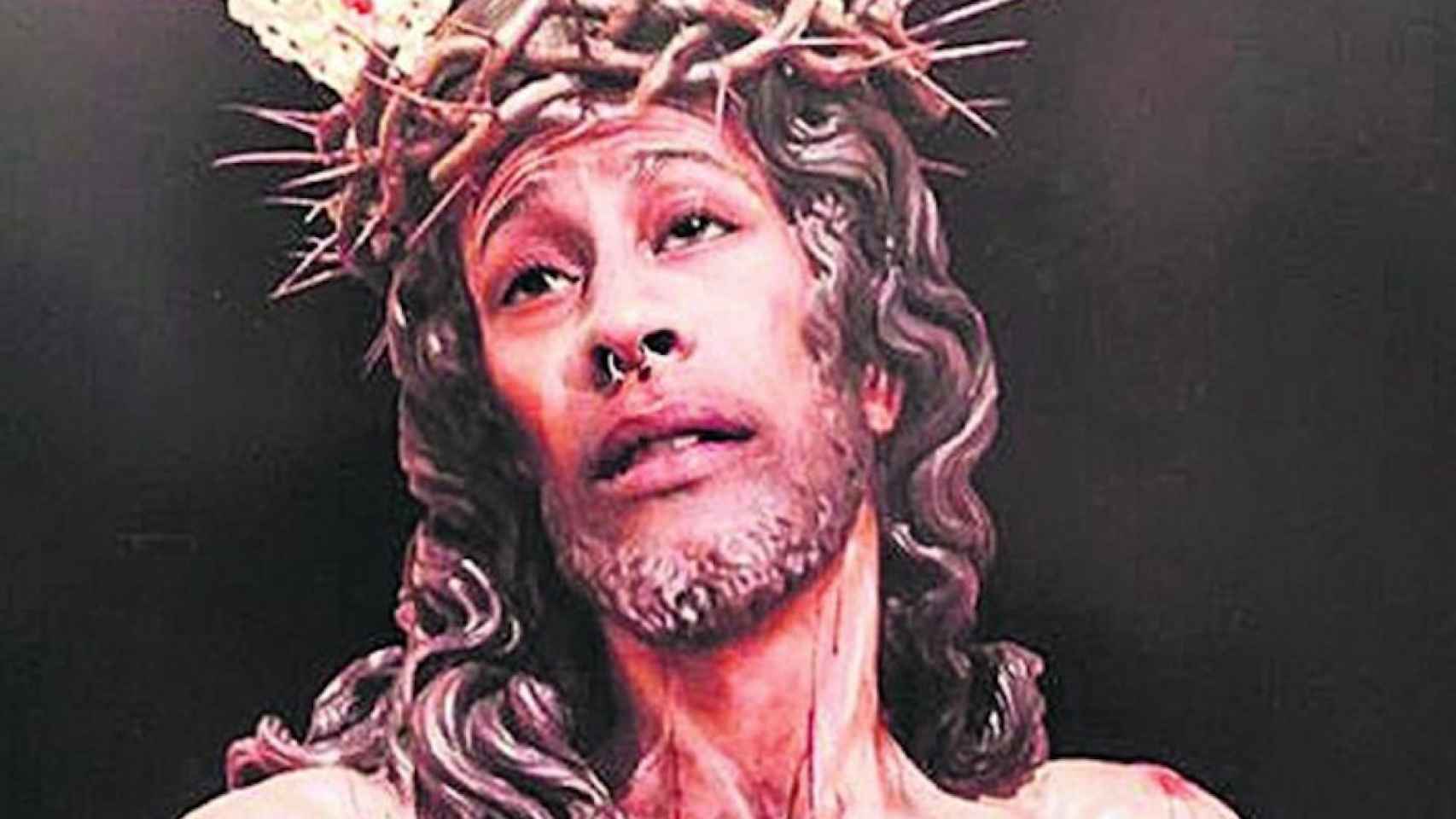 Una foto del montaje del Cristo Despojado