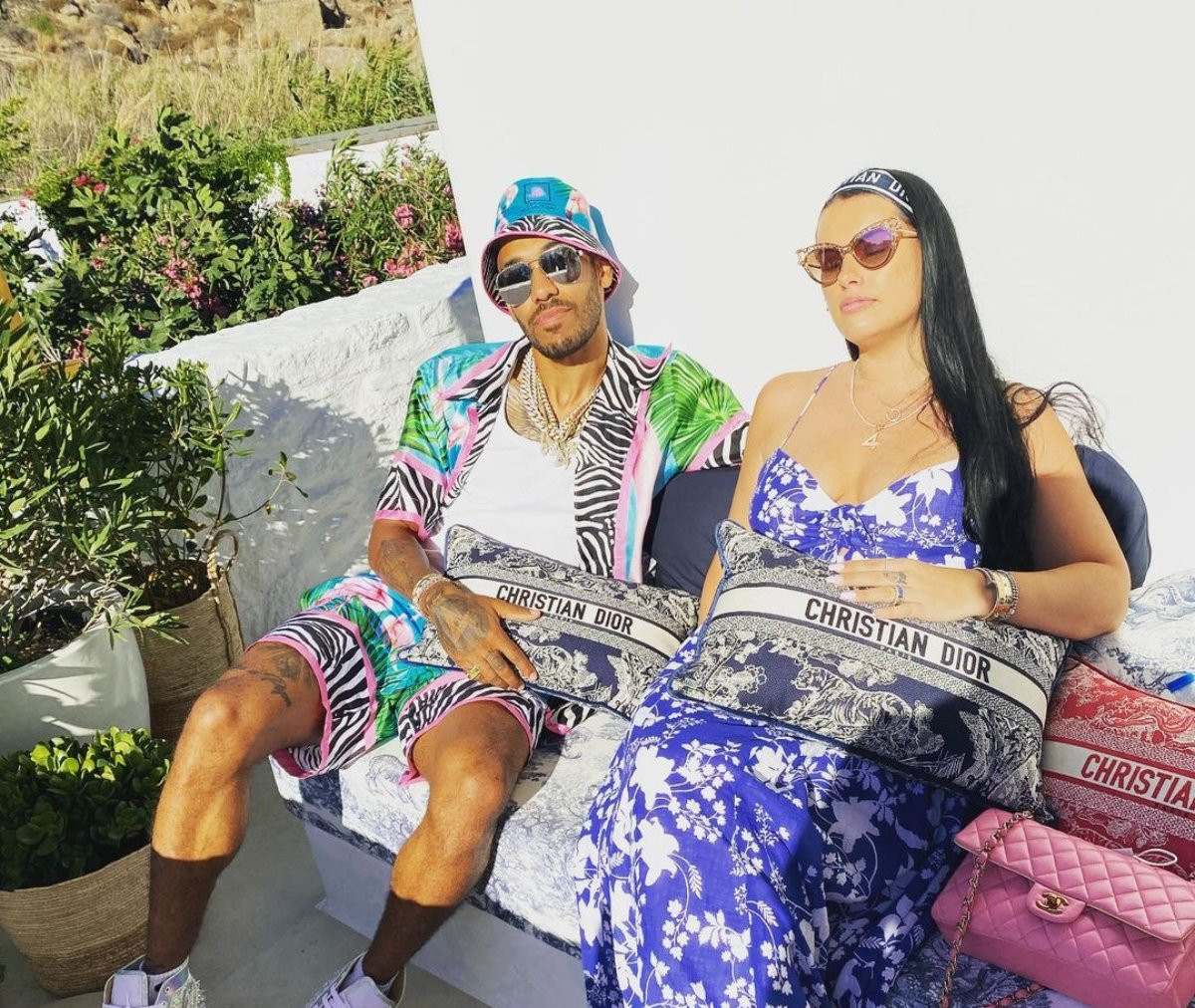 Aubameyang junto a su novia / REDES