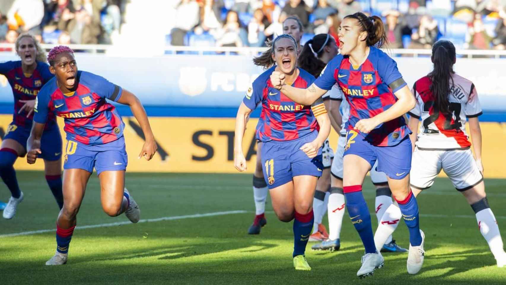 Celebración del gol de Patri Guijarro / Víctor Salgado - FCB