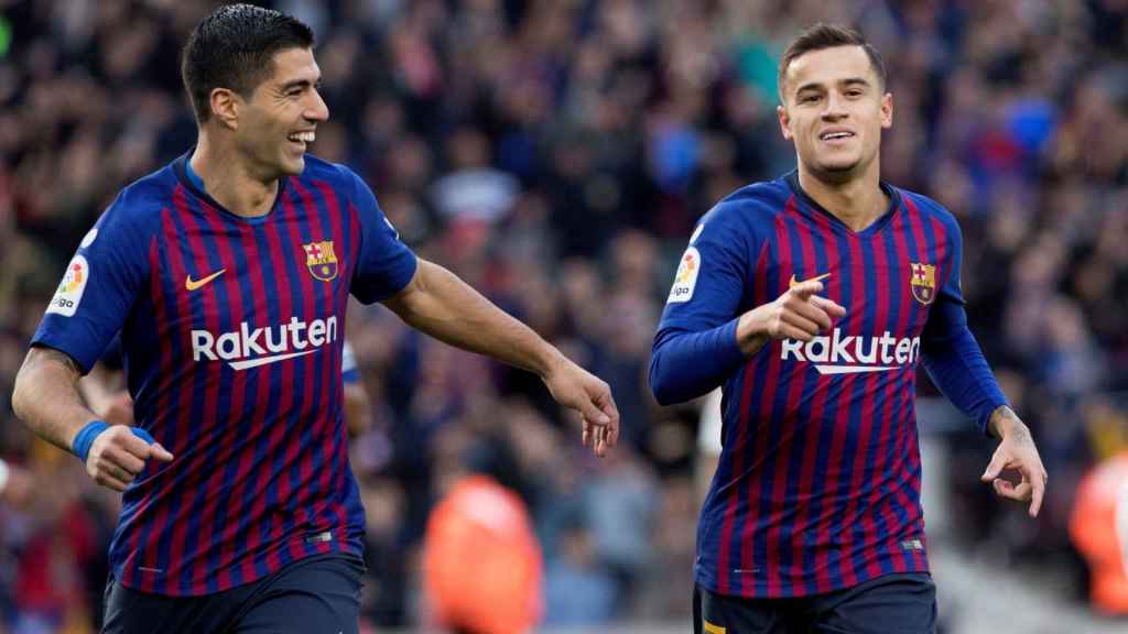 Luis Suárez y Coutinho durante el clásico frente al Real Madrid / EFE