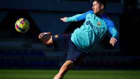 Robert Lewandowski, durante un entrenamiento del FC Barcelona / FCB