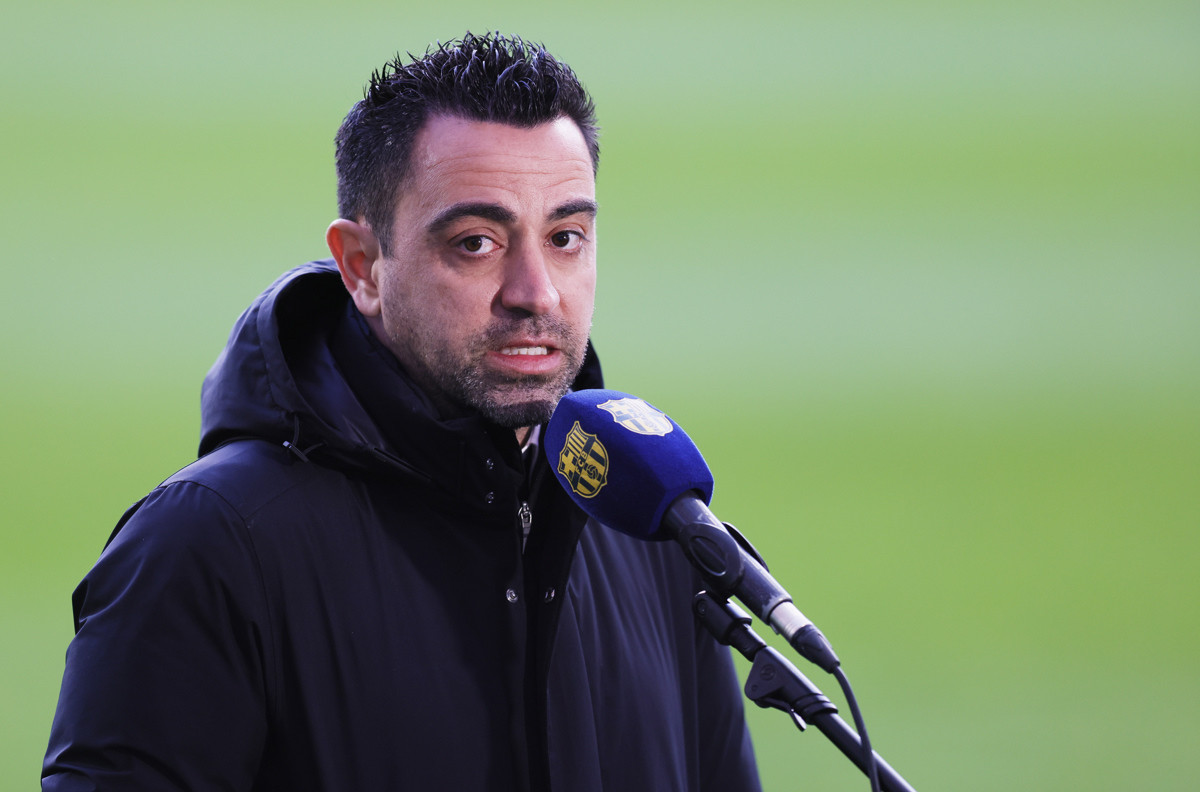 Xavi Hernández, compareciendo ante los medios del Barça / FCB