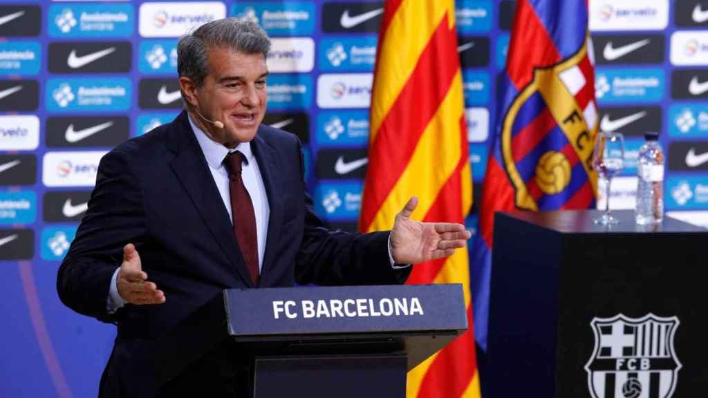 Laporta, en su presentación como presidente del Barça / EFE