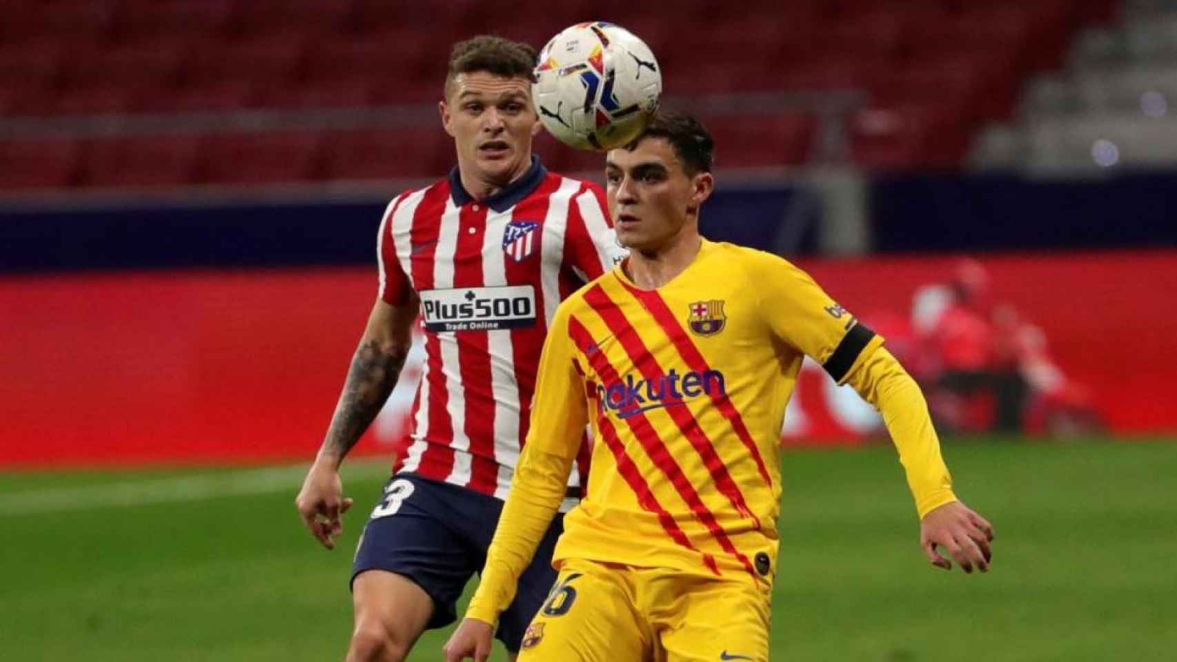 Pedri en el partido contra el Atlético de Madrid / EFE