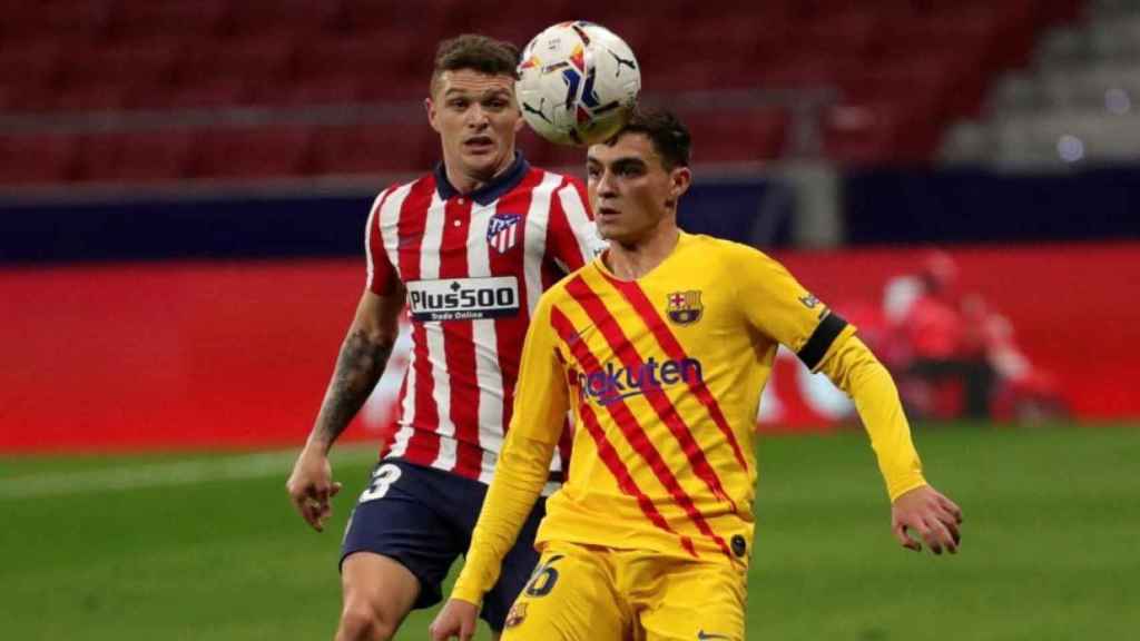 Pedri en el partido contra el Atlético de Madrid / EFE