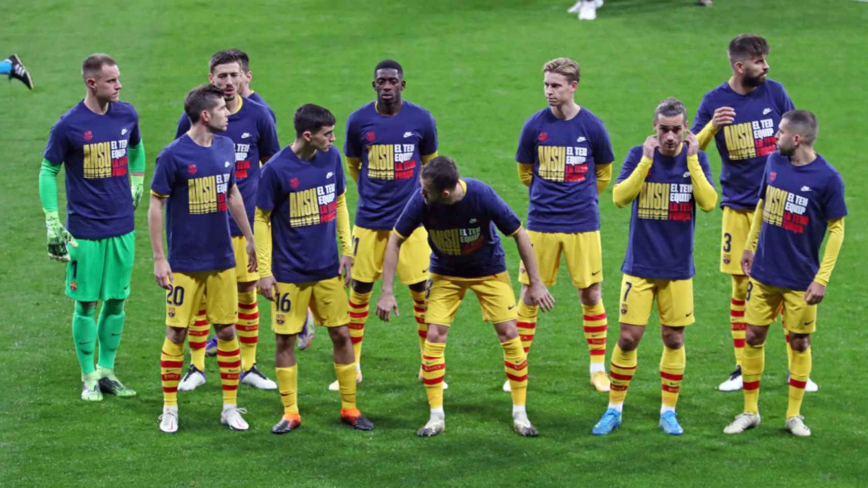 El once inicial del Barça contra el Atlético / FC Barcelona