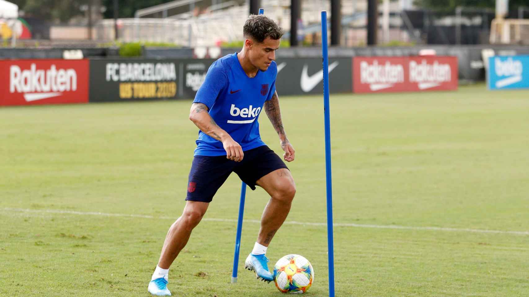 Coutinho en un entrenamiento con el Barça / FC Barcelona