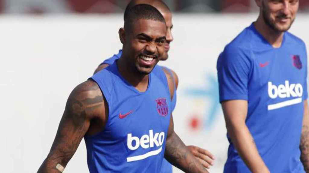 Malcom Oliveira en un entrenamiento del Barça / EFE