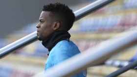 Nelson Semedo en un entrenamiento con el FC Barcelona / EFE