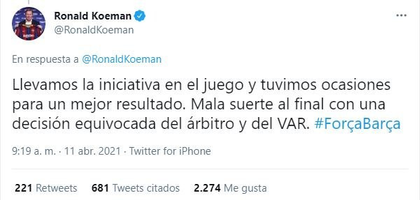 Koeman quejas / REDES