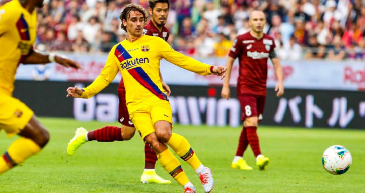 Antoine Griezmann jugando contra el Vissel Kobe / FC Barcelona