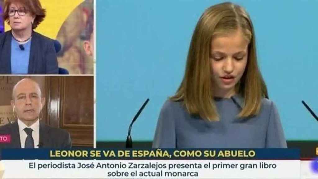 Rótulo del programa 'La Hora de La1' de TVE sobre la princesa Leonor