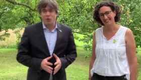 Captura del vídeo de Marta Rovira y Carles Puigdemont llamando para ir a la Diada