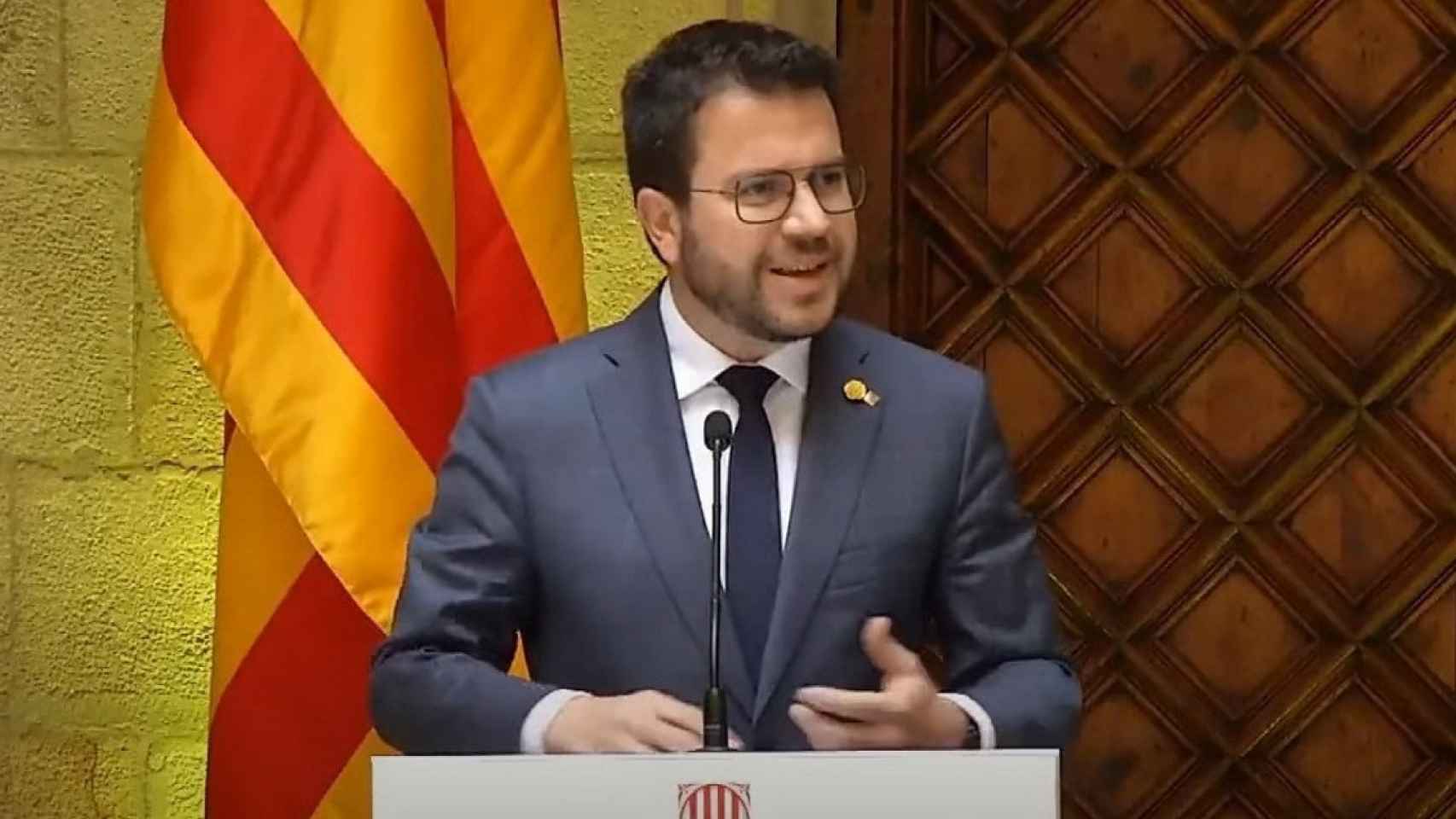 El president de la Generalitat, Pere Aragonès, quien salva la mesa de diálogo pese a Pegasus / EUROPA PRESS