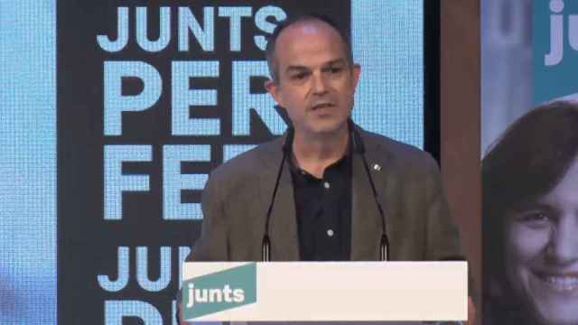 El exconsejero de la Generalitat Jordi Turull, haciendo campaña con JxCat antes de las pasadas elecciones autonómicas catalanas del 14F