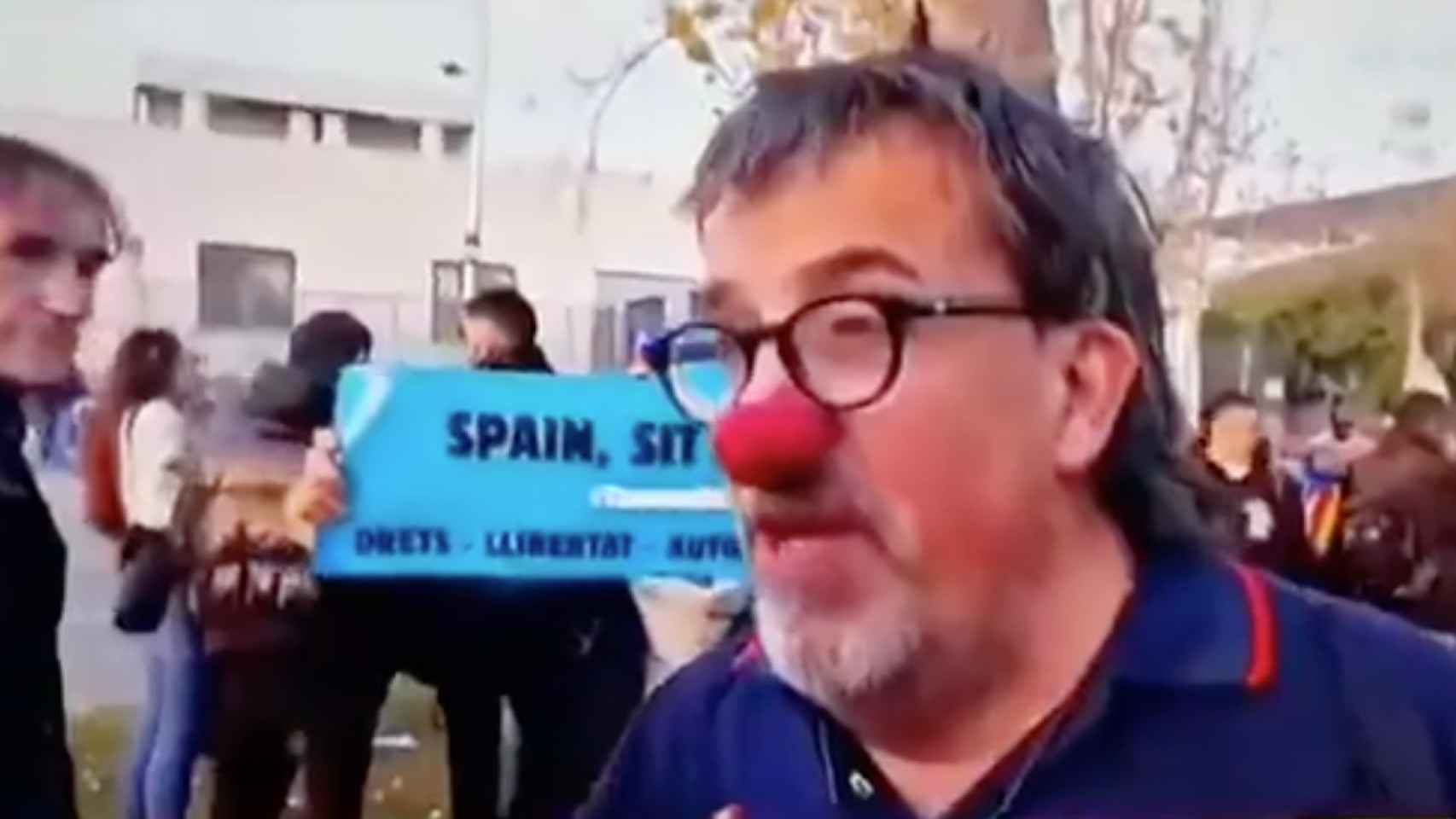 El payaso Jordi Pesarrodona, uno de los 'héroes' del independentismo / CG