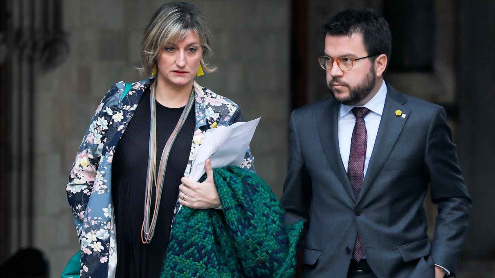 La consejera catalana de Salud, Alba Vergés, con el vicepresidente Pere Aragonès, impulsor de unos presupuestos desfasados por el coronavirus / EFE