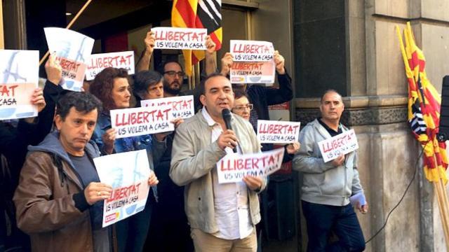Javier Pacheco, secretario general de CCOO de Cataluña, pide la libertad de los presidentes de ANC y Òmnium Cultural tras la asamblea del sindicato en Barcelona / CG