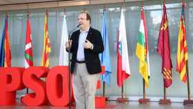 El primer secretario del PSC, Miqel Iceta, en su intervención en la Conferencia Autonómica del PSOE