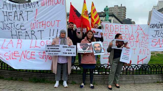 Una manifestación anterior en Bruselas por el extraño fallecimiento del albanés Saimir Sula y la desaparición de su corazón en Barcelona / CEDIDA