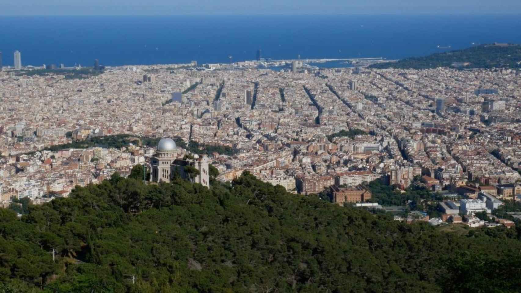 Vista aérea de la ciudad de Barcelona