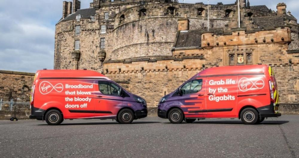 Furgonetas de Virgin Media O2 en Edimburgo / EP