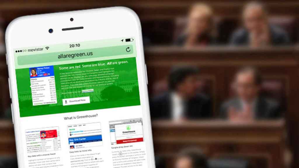 GreenHouse, una aplicación que permite fiscalizar el origen del dinero de los políticos americanos / CG