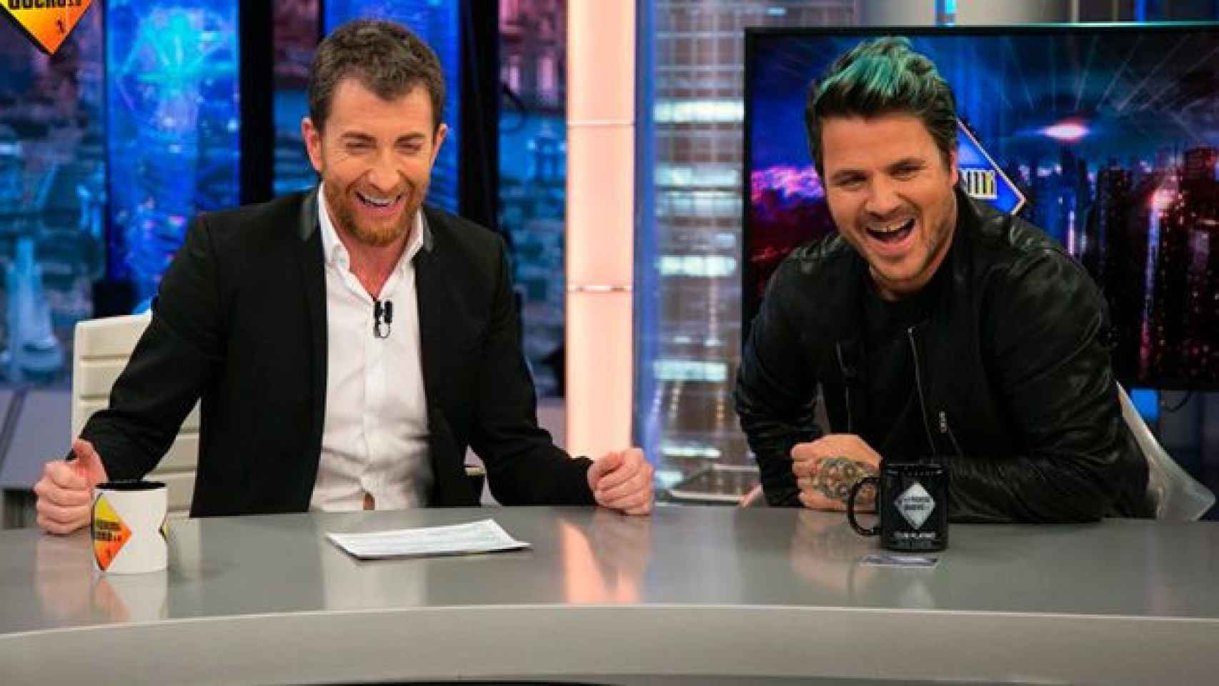 Dani Martín con Pablo Motos durante su visita a 'El Hormiguero' / CD