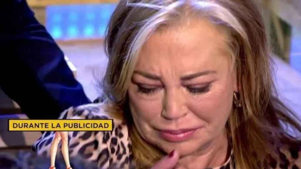 Belén Esteban sufre una caída en 'Sálvame' / MEDIASET