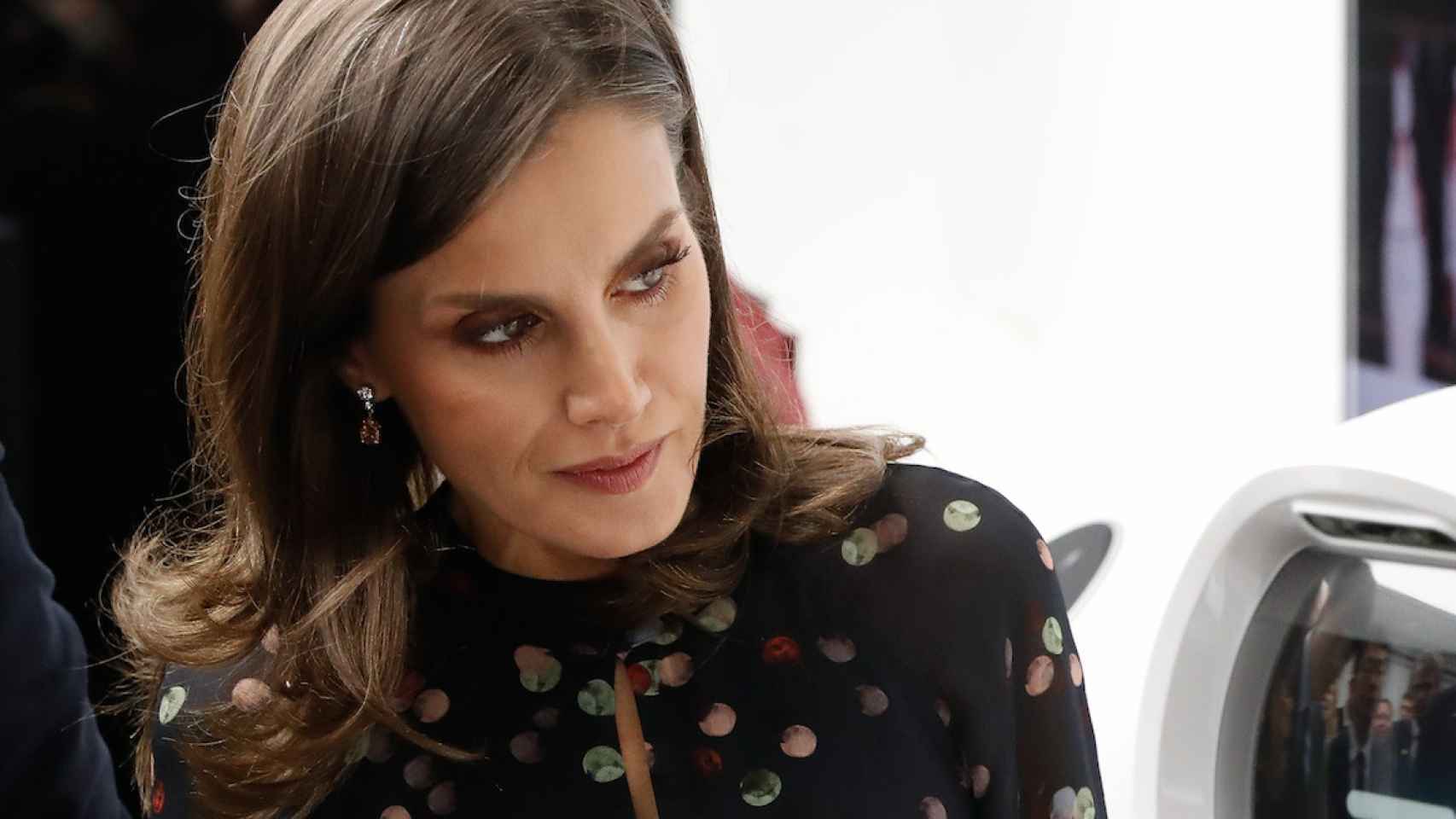 Letizia Ortiz se pone una capa y una falda floreada / EP