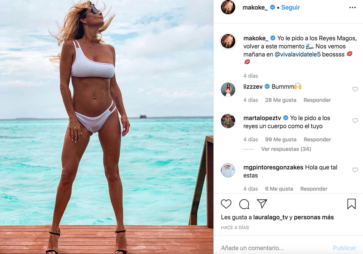 Makoke se fotografía en bikini a su paso por las Islas Maldivas y la lía parda / INSTAGRAM