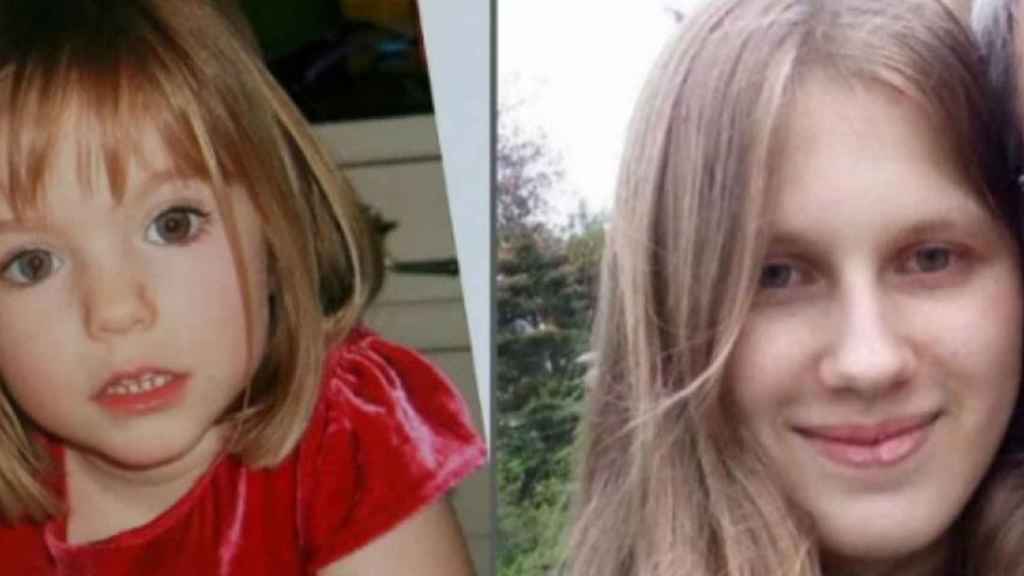 Foto de Madeleine McCann desaparecida en 2007 y la joven que cree ser ella