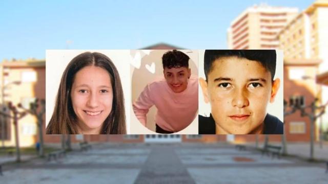 Claudia, Esteban y Álex, los menores fallecidos