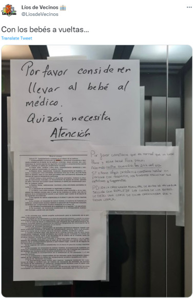 Mensaje viral en una comunidad de vecinos / TWITTER