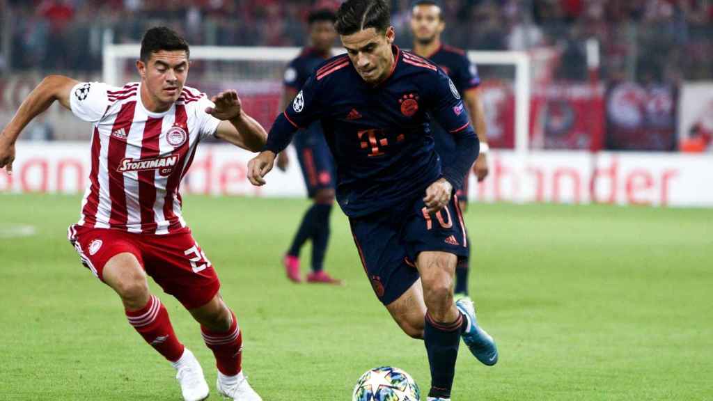 Coutinho durante el partido del Bayern de Múnich frente al Olympiakos / EFE