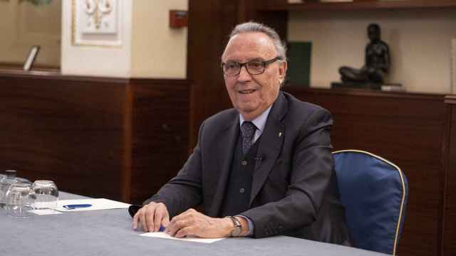 Joan Gaspart, Expresidente del Futbol Club Barcelona, durante la entrevista / CULEMANIA