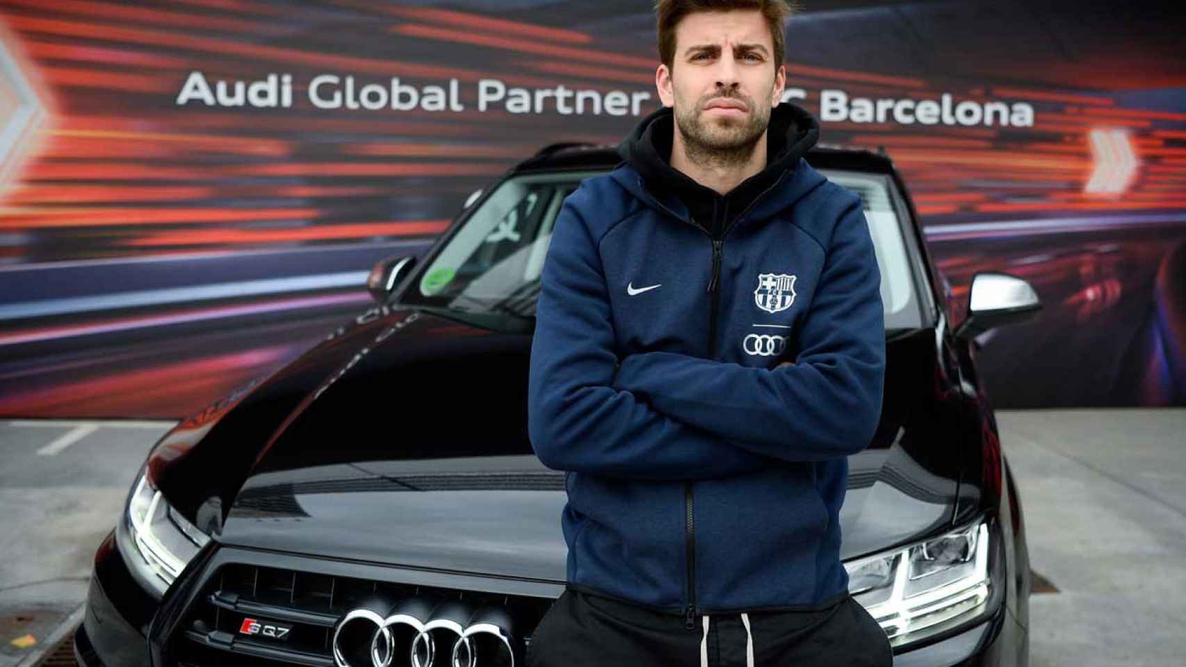 Gerard Piqué, posando con un coche Audi en una imagen de archivo / FCB