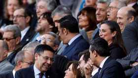 Bartomeu en el palco del Camp Nou / EFE