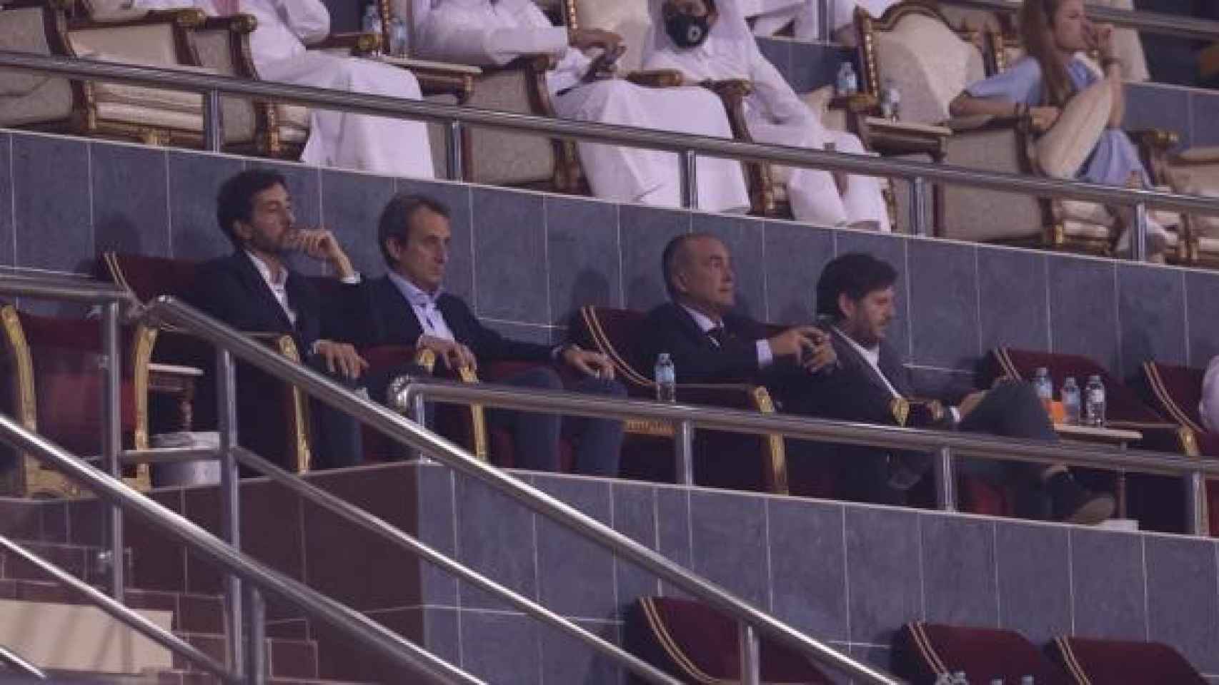 Mateu Alemany y Rafa Yuste ya tuvieron que negociar con Fernando Solanas y Arturo Canales en Doha / EFE