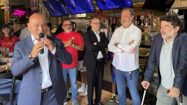 Josep Ignasi Macià se dirige a los peñistas en EEUU / Penya Miami