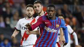 Ousmane Dembelé, en una acción en el partido contra el Rayo Vallecano / EFE