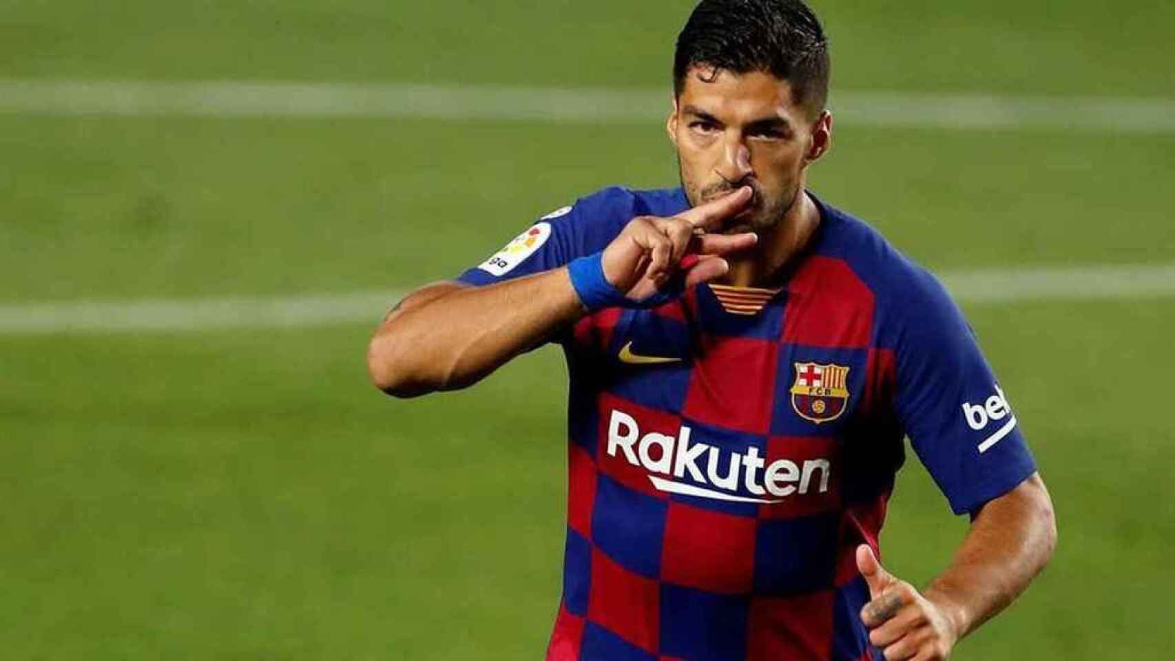 Luis Suárez celebrando un gol con el Barça /REDES