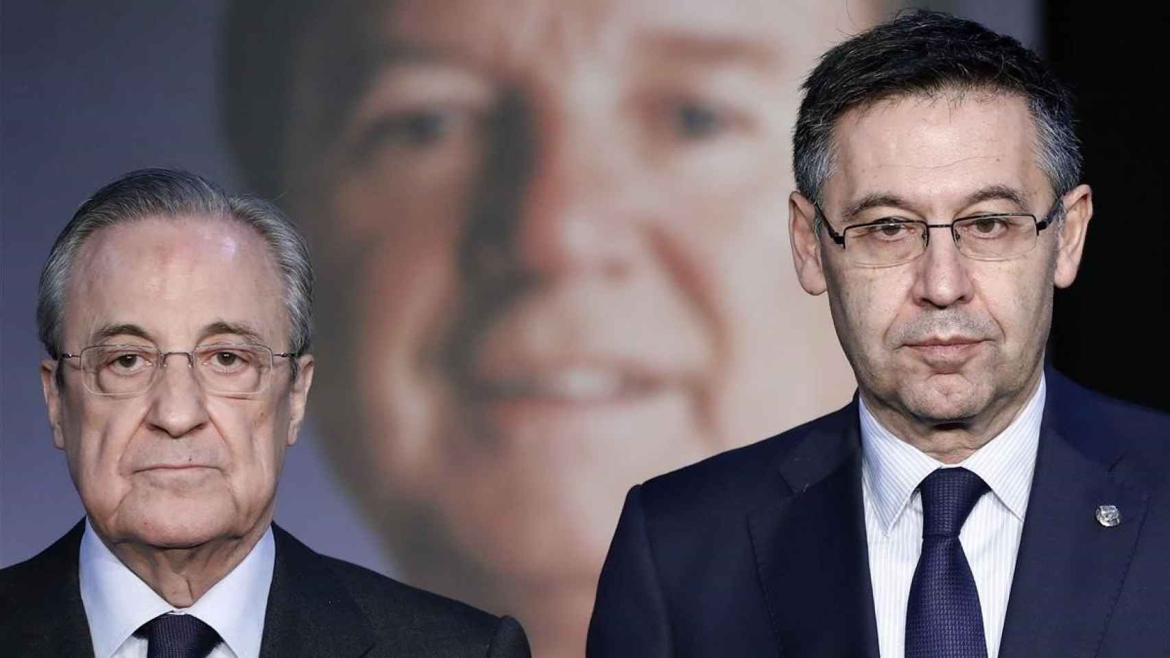 Bartomeu y Florentino Pérez, en el memorial de Nuñez | EFE