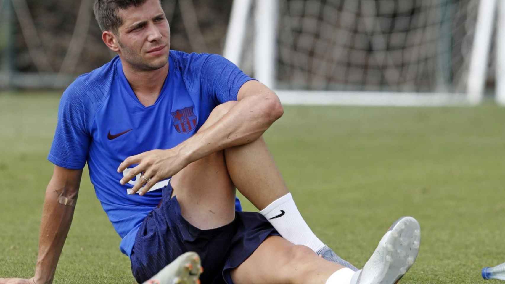 Una foto de Sergi Roberto durante un entrenamiento del Barça / FCB