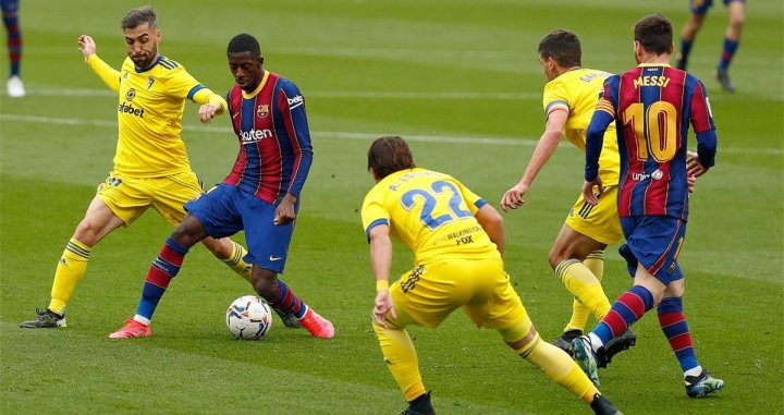 Dembelé, en una acción contra el Cádiz | FCB