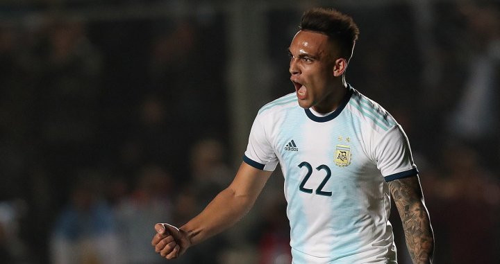 Lautaro marcando un gol con Argentina en un amistoso / EFE