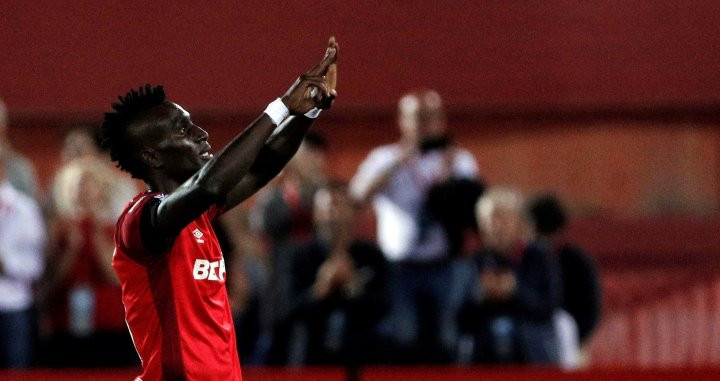 Lago Junior celebrando su gol contra el Real Madrid / EFE